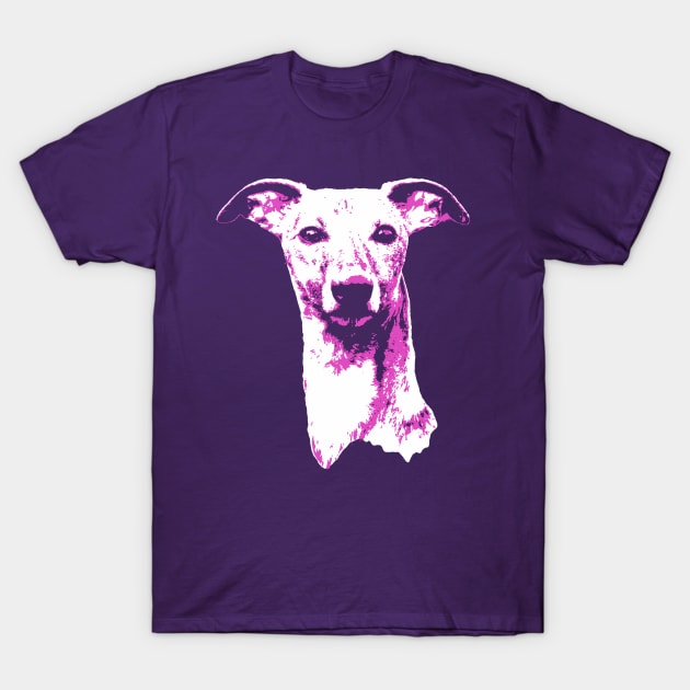 Pink Whippet T-Shirt by childofthecorn